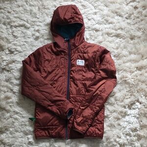 Cotopaxi Rust/Blue/Green Reversible Hooded Jacket